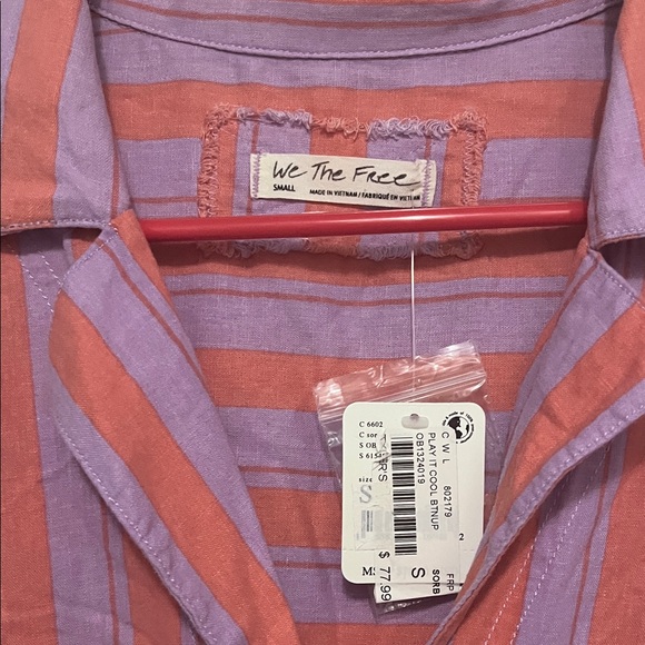 NWT We The Free Sleeveless Button-Up Shirt - Picture 3 of 5